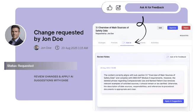 AI simplifies Change Reviews and Annex I maintenance